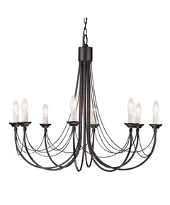 Полилей Carisbrooke 8xE14 Black Elstead Lighting CB8-BLACK | Osvetlenieto.bg