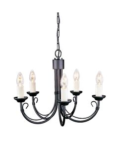 Полилей Chartwell 5xE14 Black Elstead Lighting CH5-BLACK | Osvetlenieto.bg