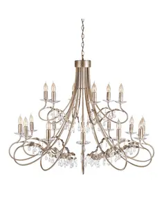 Полилей Christina 18xE14 Silver Gold Patina Elstead Lighting CRT18-SIL-GOLD | Osvetlenieto.bg