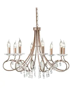 Полилей Christina 8xE14 Silver Gold Patina Elstead Lighting CRT8-SILVER-GOLD | Osvetlenieto.bg