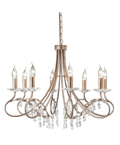 Полилей Christina 8xE14 Silver Gold Patina Elstead Lighting CRT8-SILVER-GOLD | Osvetlenieto.bg