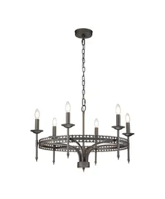 Полилей Crown 6xE14 Iron Gate Elstead Lighting CROWN6 | Osvetlenieto.bg