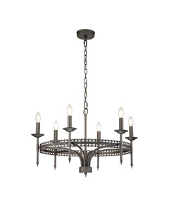 Полилей Crown 6xE14 Iron Gate Elstead Lighting CROWN6 | Osvetlenieto.bg
