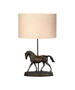 Настолна лампа Spirit 1xE27 Oval Shade Bronze PatinaDesigner's Lightbox DL-SPIRIT-TL | Osvetlenieto.bg