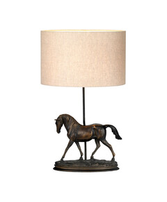 Настолна лампа Spirit 1xE27 Oval Shade Bronze PatinaDesigner's Lightbox DL-SPIRIT-TL | Osvetlenieto.bg