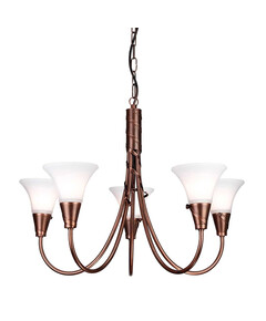 Полилей Emily 5xE14 Copper Patina Elstead Lighting EM5-COPPER | Osvetlenieto.bg