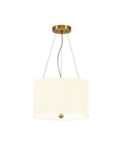 Полилей Pearce14 3xE27 Aged Brass Ceiling Pan Aged Brass Ivory Shade Designer's Lightbox DL-PEARCE14-3LT-IV-AB | Osvetlenieto.bg