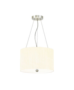 Полилей Pearce14 3xE27 Polished Chrome Ceiling Pan Polished Chrome Ivory Shade Designer's Lightbox DL-PEARCE14-3LT-IV-PC | Osvetlenieto.bg