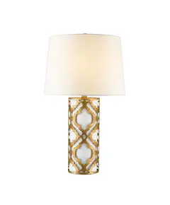 Настолна лампа Arabella 1xE27 Gilded Nola Distressed Gold Ivory Shade Gilded Nola GN-ARABELLA-TL-G | Osvetlenieto.bg