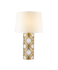 Настолна лампа Arabella 1xE27 Gilded Nola Distressed Gold Ivory Shade Gilded Nola GN-ARABELLA-TL-G | Osvetlenieto.bg
