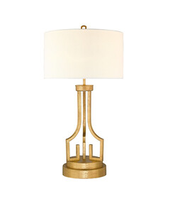 Настолна лампа Lemuria 1xE27 Gilded Nola Distressed Gold Ivory Shade Gilded Nola GN-LEMURIA-TL | Osvetlenieto.bg