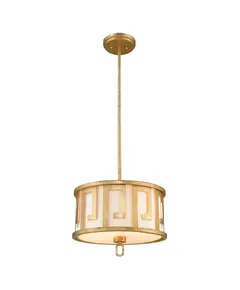 Полилей Lemuria 2xE27 Medium Gilded Nola Distressed Gold Ivory Shade Gilded Nola GN-LEMURIA-P-M | Osvetlenieto.bg