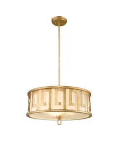 Полилей Lemuria 3xE27 Duo-Mount Large Gilded Nola Distressed Gold Ivory Shade Gilded Nola GN-LEMURIA-P-L | Osvetlenieto.bg