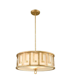Полилей Lemuria 3xE27 Duo-Mount Large Gilded Nola Distressed Gold Ivory Shade Gilded Nola GN-LEMURIA-P-L | Osvetlenieto.bg