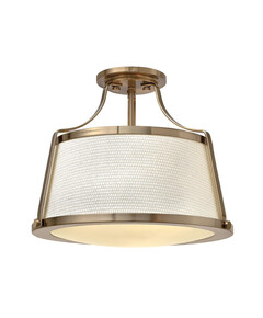 Плафон Charlotte 3xE27 Brushed Caramel Linen Shade Hinkley HK-CHARLOTTE-SF-BC | Osvetlenieto.bg