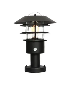 Стояща лампа Helsingor 1xE27 PIR Black Elstead Lighting HELSINGOR-PIR-PED-BK | Osvetlenieto.bg