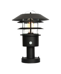 Стояща лампа Helsingor 1xE27 PIR Black Elstead Lighting HELSINGOR-PIR-PED-BK | Osvetlenieto.bg