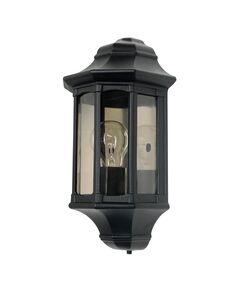 Външен аплик Newbury 1xE27 Half Lantern Black Garden Zone GZH-NB7 | Osvetlenieto.bg