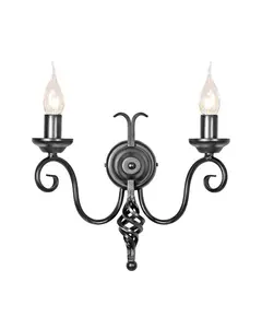 Аплик Harlech 2xE14 Black Black Elstead Lighting HR2A-BLACK | Osvetlenieto.bg
