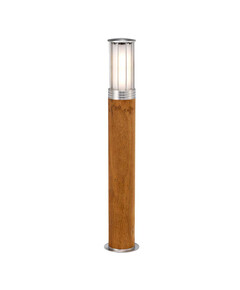 Градински стълб Hornsea 1xE27 Teak Stainless Steel Elstead Lighting HORNSEA-B-SS | Osvetlenieto.bg