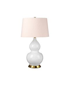 Настолна лампа Isla 1xE27 Table Light Aged Brass White Pink Elstead Lighting ISLA-AB-TL-PINK | Osvetlenieto.bg
