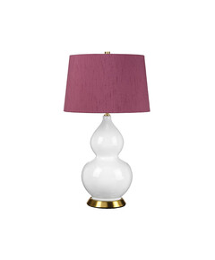 Настолна лампа Isla 1xE27 Table Light Aged Brass White Purple Elstead Lighting ISLA-AB-TL-PURPLE | Osvetlenieto.bg