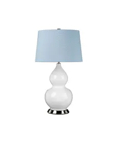 Настолна лампа Isla 1xE27 Table Light Polished Nickel White Blue Elstead Lighting ISLA-PN-TL-BLUE | Osvetlenieto.bg