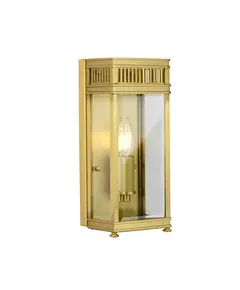 Външен аплик Holborn 1xE14 Small Half Lantern Brushed Brass Elstead Lighting HL7-S-BB | Osvetlenieto.bg