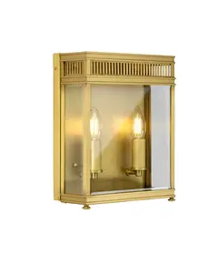 Външен аплик Holborn 2xE14 Medium Half Lantern Brushed Brass Elstead Lighting HL7-M-BB | Osvetlenieto.bg