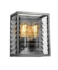 Аплик Louvre 2xE27 Painted Gunmetal Elstead Lighting LOUVRE2 | Osvetlenieto.bg