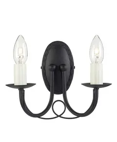 Аплик Minster 2xE14 Black Elstead Lighting MN2-BLACK | Osvetlenieto.bg