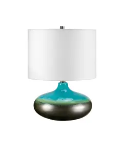 Настолна лампа Laguna 1xE27 Small Turquoise and Graphite Glaze Elstead Lighting LAGUNA-TL-SM | Osvetlenieto.bg
