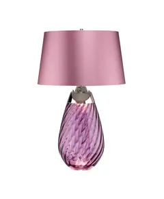 Настолна лампа Lena 2 Light Large Plum-tinted Glass  Heather Shade Elstead Lighting LENA-TL-L-PLUM | Osvetlenieto.bg