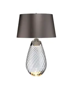 Настолна лампа Lena 2 Light Large Smoke-tinted Glass  Slate Shade Elstead Lighting LENA-TL-L-SMOKE | Osvetlenieto.bg