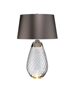 Настолна лампа Lena 2 Light Large Smoke-tinted Glass  Slate Shade Elstead Lighting LENA-TL-L-SMOKE | Osvetlenieto.bg