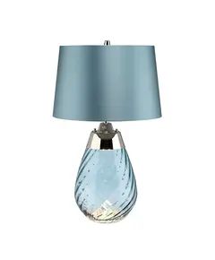 Настолна лампа Lena 2 Light Small Blue-tinted Glass  Duck Egg Blue Shade Elstead Lighting LENA-TL-S-BLUE | Osvetlenieto.bg