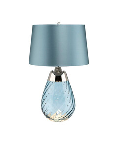 Настолна лампа Lena 2 Light Small Blue-tinted Glass  Duck Egg Blue Shade Elstead Lighting LENA-TL-S-BLUE | Osvetlenieto.bg