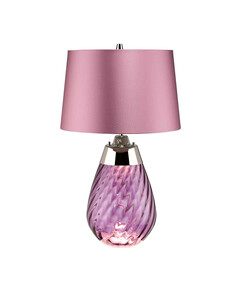 Настолна лампа Lena 2 Light Small Plum-tinted Glass  Heather Shade Elstead Lighting LENA-TL-S-PLUM | Osvetlenieto.bg