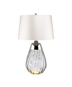 Настолна лампа Lena 2 Light Small Smoke-tinted Glass  Off-White Shade Elstead Lighting LENA-TL-S-SMOKE-OWSS | Osvetlenieto.bg