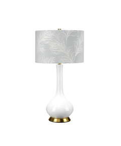 Настолна лампа Milo 1xE27 Aged Brass White Blue Elstead Lighting MILO-AB-TL-FDEB | Osvetlenieto.bg