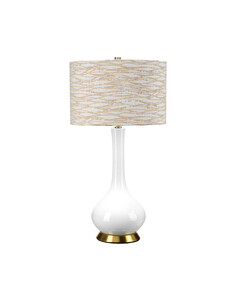 Настолна лампа Milo 1xE27 Aged Brass White Orange Elstead Lighting MILO-AB-TL-LANT | Osvetlenieto.bg