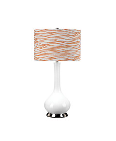 Настолна лампа Milo 1xE27 Polished Nickel White Orange Elstead Lighting MILO-PN-TL-LORA | Osvetlenieto.bg