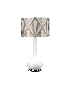 Настолна лампа Milo 1xE27 Polished Nickel White Silver Elstead Lighting MILO-PN-TL-VOGSC | Osvetlenieto.bg