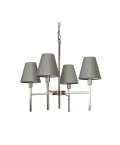 Полилей Lucerne 4xE14 Brushed Nickel Grey Shades Elstead Lighting LUCERNE-4xE14 | Osvetlenieto.bg