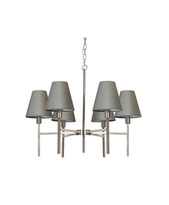 Полилей Lucerne 6xE14 Brushed Nickel Grey Shades Elstead Lighting LUCERNE-6xE14 | Osvetlenieto.bg