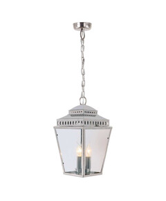 Външна висяща лампа Mansion House 3xE14 Polished Nickel Elstead Lighting MANSION-HOUSE8-PN | Osvetlenieto.bg