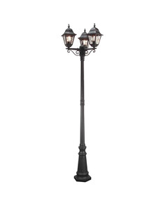 Градински стълб Norfolk 3xE27 Black Elstead Lighting NR8-BLK | Osvetlenieto.bg