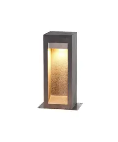 LED Градински стълб Parkstone Medium Basalt Stone Stainless Steel Elstead Lighting PARKSTONE-BOL-B | Osvetlenieto.bg