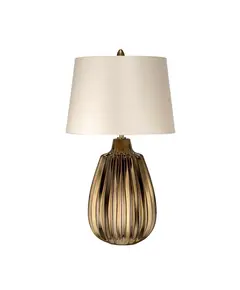 Настолна лампа Newham 1xE27 Small Bronze Ceramic  Pearl shade Elstead Lighting NEWHAM-TL-S | Osvetlenieto.bg