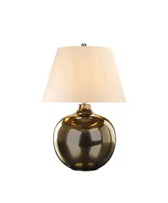 Настолна лампа Ottoman 1xE27 Bronze Metalic Ivory Shade Elstead Lighting OTTOMAN-TL-IV | Osvetlenieto.bg